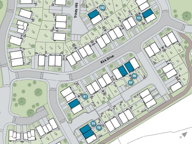 Site plan 2 bedroom houses - artist's impression subject to change